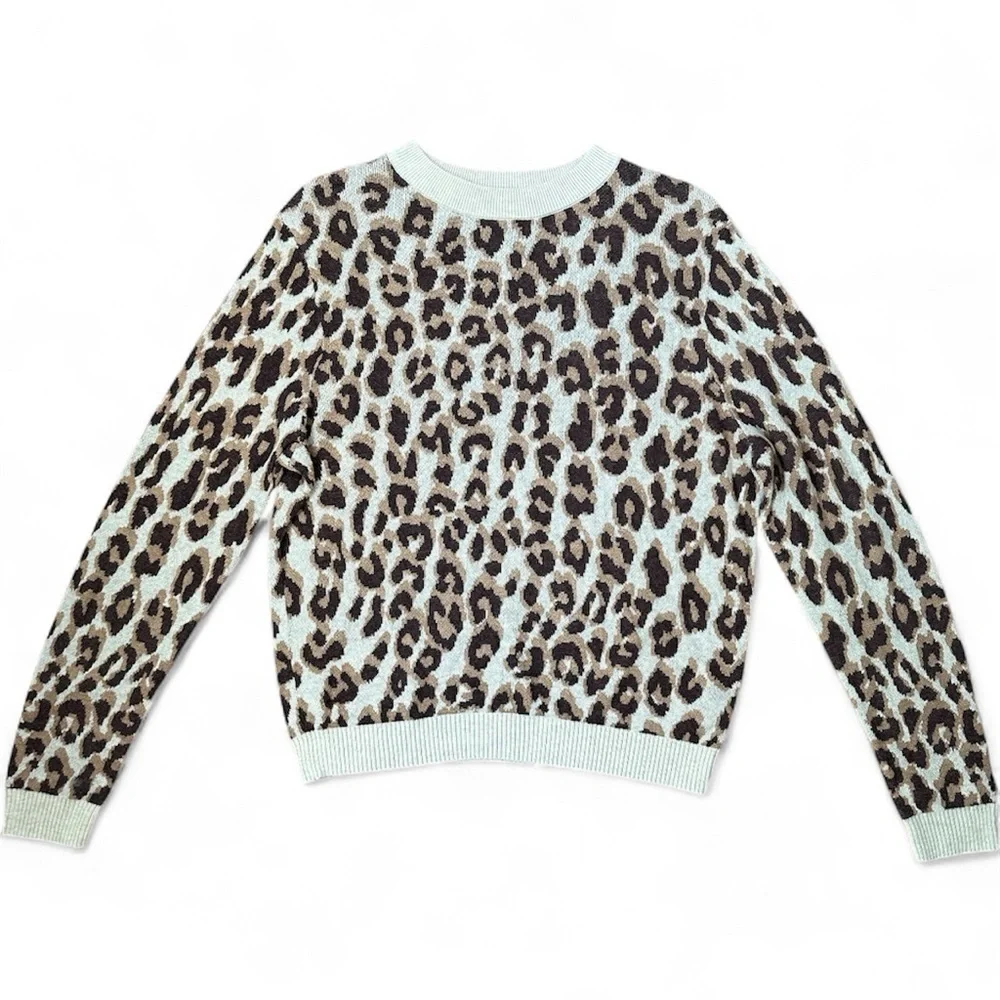 A New Day Leopard Print Crewneck Sweater Small – Baddie / Mob Wife Chic